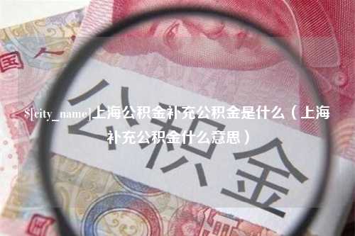 潍坊上海公积金补充公积金是什么（上海补充公积金什么意思）